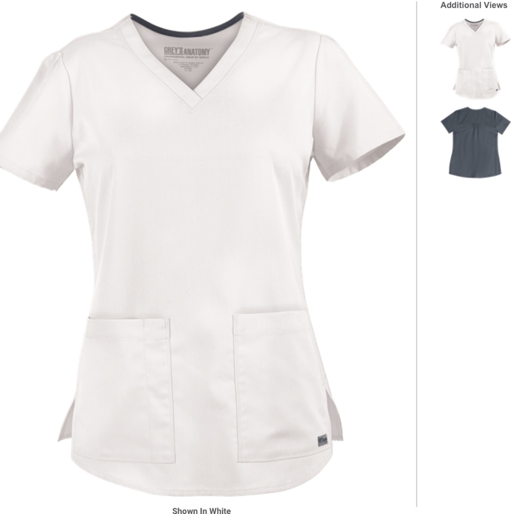 Grey’s Anatomy White Scrub Top XS